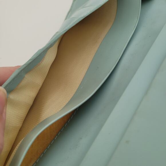 GUCCI Vintage Clasp Horsebit Wallet Bifold Blue Large Retro Clutch Leather Box - Picture 9 of 14